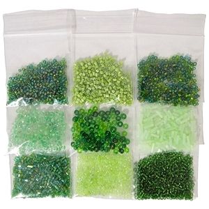Green Color Glass Seed Bead Round Sage Emerald Jewelry Making DIY Bracelet Beads